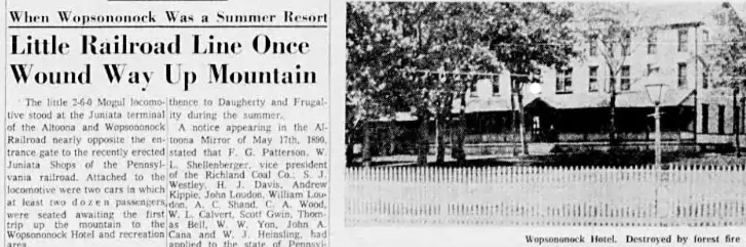 When Wopsononock Was a Summer Resort, James Shafer, 1959