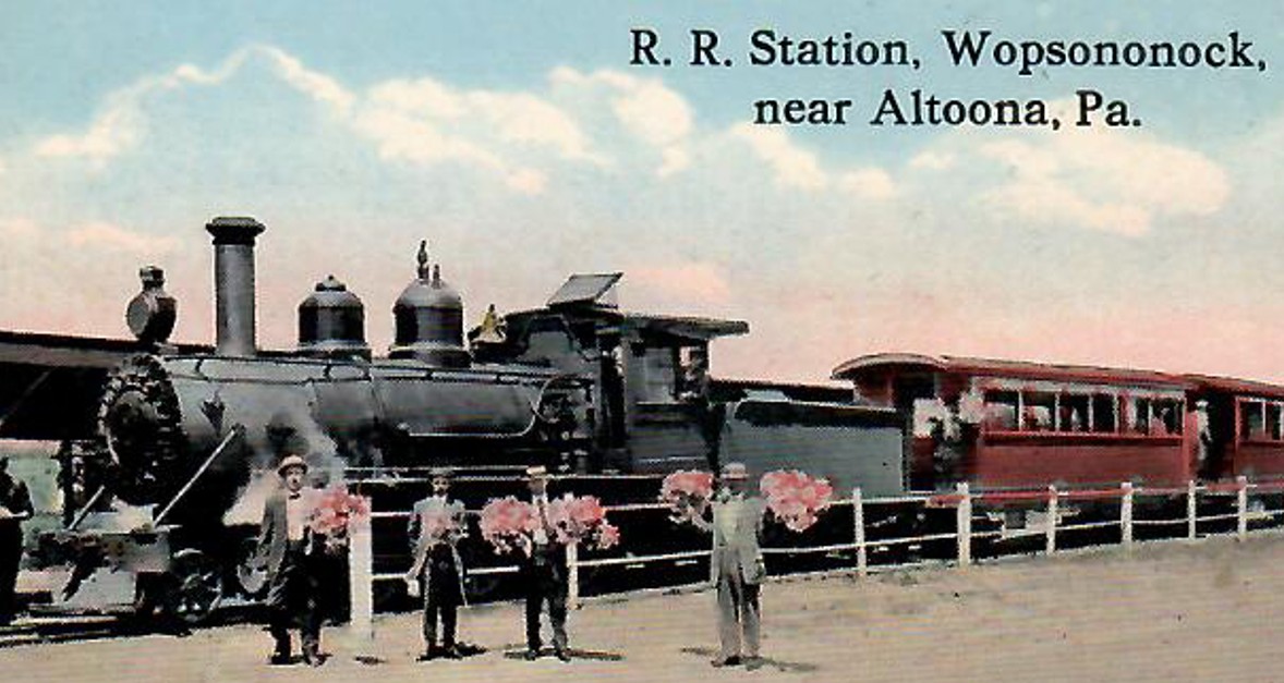 Wopsononock Resort and Train Postcards, Circa 1907-1916